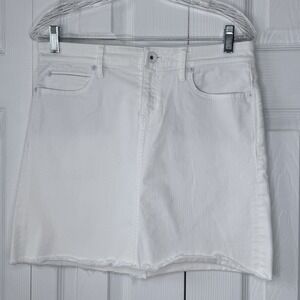 Vineyard Vines Mini Skirt Womens 8 White Denim Whale Preppy Casual Ladies